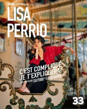 Affiche du spectacle de Lisa Perrio : C’est compliqué, je t’expliquerai (classé 33e)